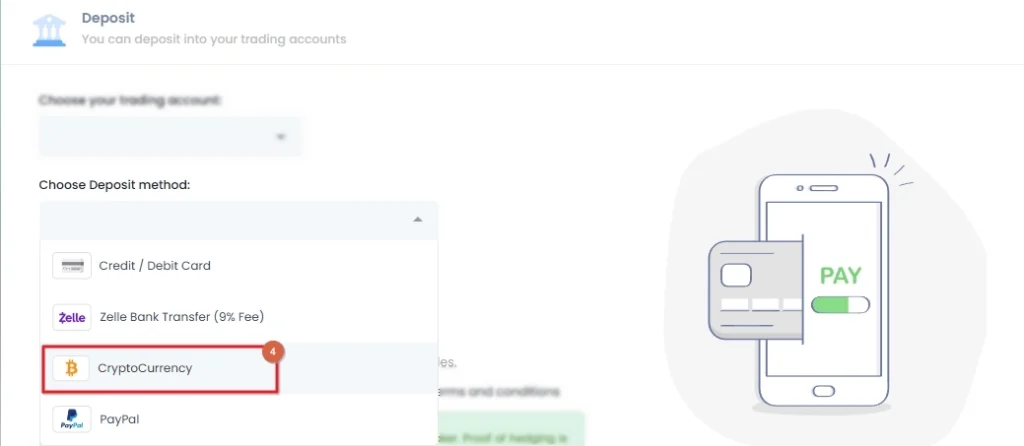 Choose Deposit Method