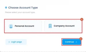 Choose your account type