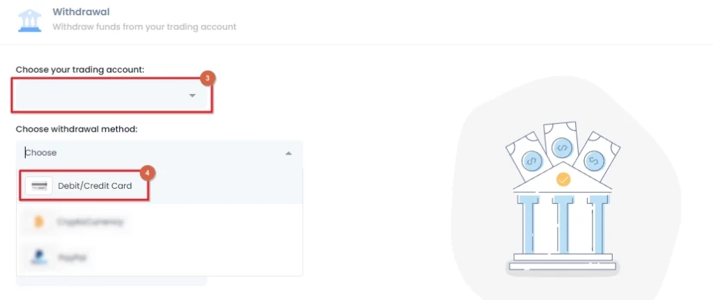 Enter the withdrawal details